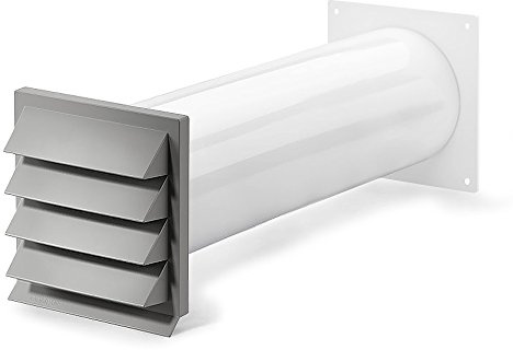 NABER K-Klima-R 125/125 / Mauerkasten / Hellgrau / 125er Rundkanal (4021076)