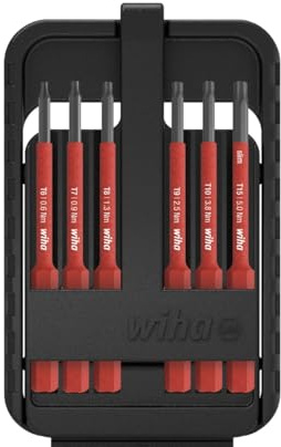 Wiha 43154 electricTORX 6-TLG. in slimBit-Box Bit Set Rot