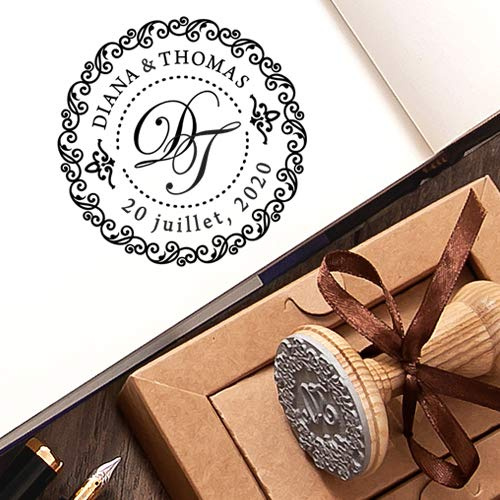 Save the Date Stempel initialen Personalisiert Hochzeit Einzigartige Geschenkbox