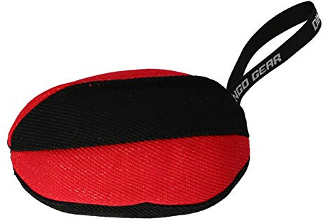 DINGO GEAR Bite Tug Rugbyboll för hundträning kul IGP röd S02782