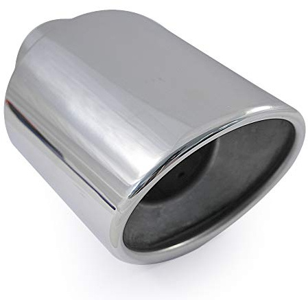 Universal Auspuffblende Endrohr Sport Schalldämpfer Edelstahl 56mm Chrom