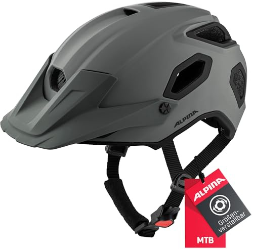 ALPINA COMOX - Widerstandsfähiger, Stoßabsorbierender & Anpassbarer Enduro Fahrradhelm Mit kurzem Schild Für Erwachsene