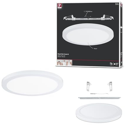 Paulmann 95392 LED Panel Einbaupanel 2in1 Cover-it mit Bewegungssensor 330mm rund 1x22 W Tageslichtweiß Weiß matt Kunststoff Lichtpanel 4000 K