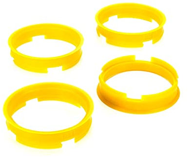 LST 4x Zentrierringe Distanzringe für Alufelgen Ø 65,1 mm - Ø 72,6 mm Gelb