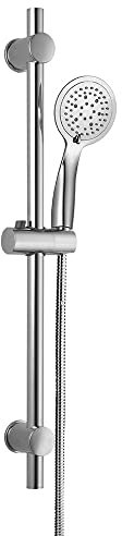 Kit doccia a mano con 3 posizioni idromassaggio DUR con barra doccia e flessibile in acciaio inox Doccia e supporti in ABS e barra in acciaio inox con finiture in cromo lucido