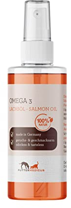 Futtermedicus Omega 3 Lachsöl | 50 ml | Ergänzungsfuttermittel für Hunde und Katzen | Gut zum BARFen und Kochen | Hoher Gehalt an wichtigen Omega-3-Fettsäuren