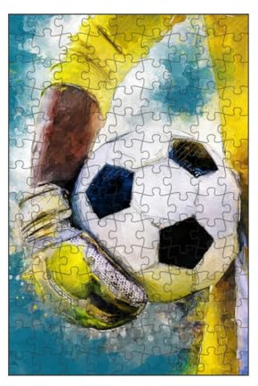 artboxONE-Puzzle S (112 Teile) Sport Torhüter-Fußball-Kunst - Puzzle fußball Ball fußball