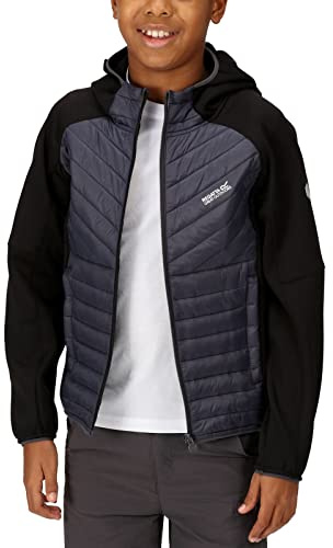 Regatta - Kielder Hybrid VI Jacke für Kinder (116) (Mittelgrau/Schwarz)