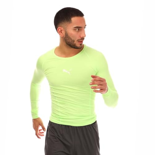 PUMA Herrliga Baselayer Tee Ls Performance-T-shirt, Fizzy Lime, S