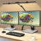 Asstikoo Lampada da Scrivania LED, 24W Dimmerabile Lampada da Scrivania con Morsetto, Lampade da Tavolo Dimmerazione Automatica, 5 Temperature di Colore e 5 Livelli di Luminosità