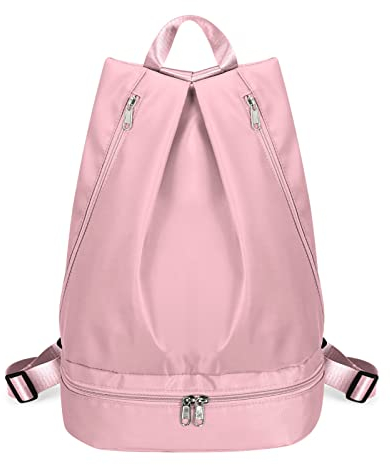 HUA ANGEL Wasserdichter Sportrucksack Damen Unisex Sporttasche Mit Nassfach Leichter Rucksack Mit GroßEm Schuhfach FüR Schwimmen Reisen Fitnessstudio Yoga