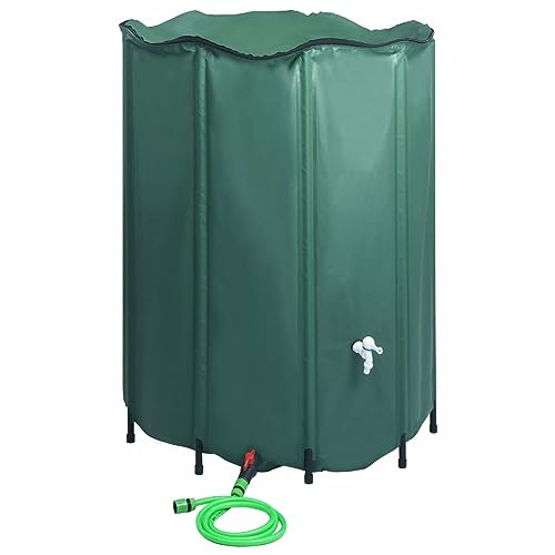 Homgoday Serbatoio acqua piovana pieghevole con rubinetto 1250 L