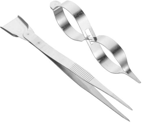 LALAFINA Ergonomic Jewelry Making Tong Metal Jewelry Tweezers Non-Slip Tweezers for Craft Work