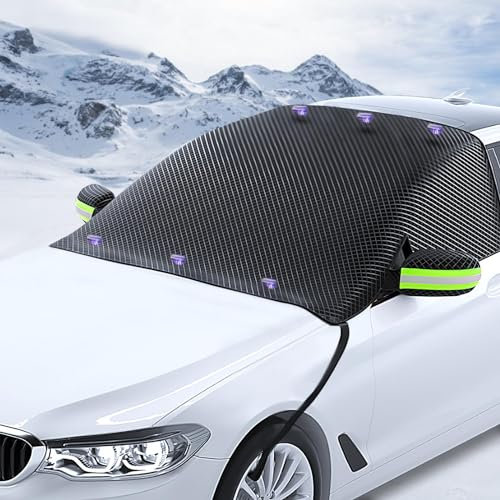 BLAFT Frontscheibenabdeckung Auto für VW Multivan T6, Magnet Fixierung Scheibenabdeckung Frostschutz Windschutzscheibenabdeckung Gegen Schnee, EIS, Frost,B