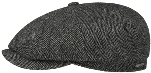 Stetson Hatteras Classic Gorra Newsboy Espiga Multicolor sostenible Hombre Otono Invierno