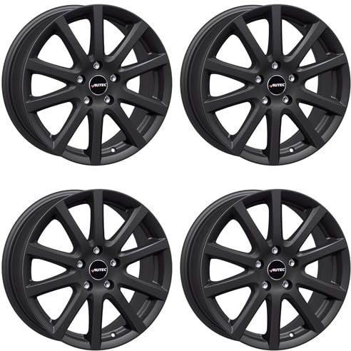 4x AUTEC Felgen Alufelgen SKANDIC ECE 6.5x16 ET48 5x112 Schwarz matt kompatibel mit VW Touran Caddy