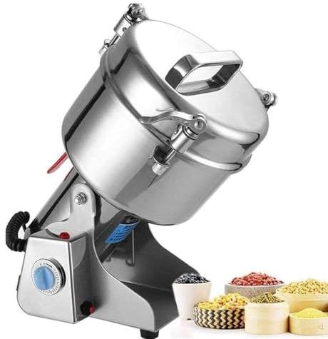 DPLXFPP Commercial Spice Grinder Mill Powder Machine, 1500G-4500G Electric Grain Grinder, Dry Feed Mill for Kitchen Home and Commercial with Protection of Overload & Open-Cover-Stop,4500g