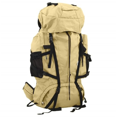 vidaXL Wanderrucksack Khaki 80 L Oxford-Gewebe, Campingrucksack, Outdoor Rucksack, Leichter Rucksack, Wandertasche, Trekkingrucksack, Rucksack