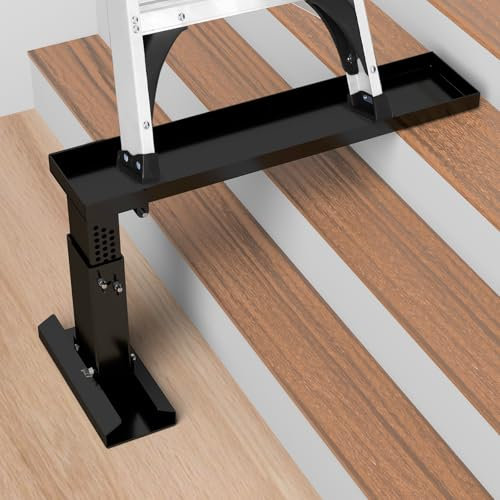 Foldable Heavy Duty Ladder Extender Pro-Adjustable Height 13.4-19.1, Ladder Leveler for Stair-Ladder Aide-Ladder Leveler for Extension Ladders with 27x5.63 Platform-Non-Slip Mat-Holds up to 880lbs
