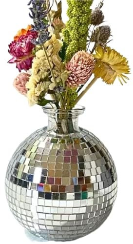 WJLYDM Discokugel-Vase, bunter Blumenstrauß, Zimmerpflanze, Übertopf, Blumentöpfe, Tischdekoration, Hochzeitsdeko