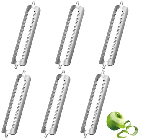 6er Set Ersatzklingen aus Edelstahl für Gemüse- & Kartoffelschäler – Passend für viele Schäler-Modelle, Ideal für Sparschäler, Gurkenschäler, Karottenschäler & Universalschäler