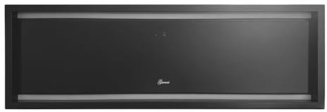 Gurari GCH 973 BL + Kit de circulation d'air, Hotte de plafond 90 cm - Hotte aspirante noire avec commande gestuelle & LED, 850 m³/h, recyclage de l'air & évacuation, fonction minuterie