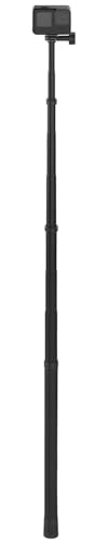 Telesin Perche à selfie en fibre de carbone 3 m pour perche compacte et extensible, compatible avec réglage à six longueurs, cadre en aluminium robuste