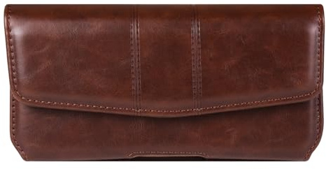 ANPNELEC Funda Móvil Cinturón Horizontal PU Cuero - Marrón