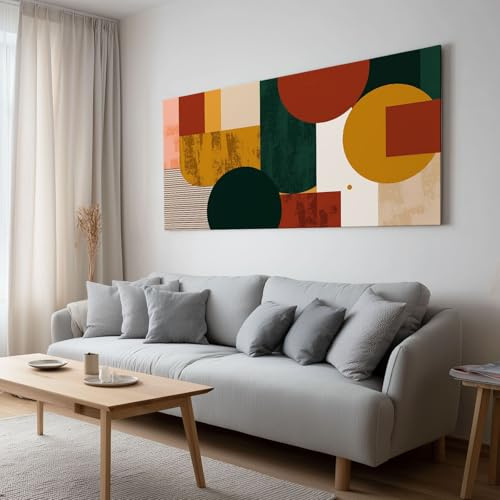 Großes Leinwandbilder Wandbilder Abstrakt Linie Geometrische Formbild auf leinwand Wandkunst Modern Aesthetic XXL Kunstdruck Deko für Wohnzimmer Schlafzimmer Geschenk 90x60cm