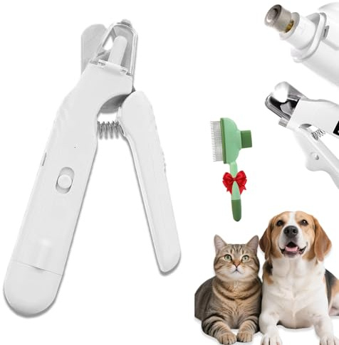 HItianya LichtSchere Pro, Die 2-in-1 LED-Krallenschere für sichere Pfotenpflege ohne Angst, Krallenschere Mit Licht für Hunde, Led-Licht Zeigt Gena für Katze Hunde Nagelschere (C)