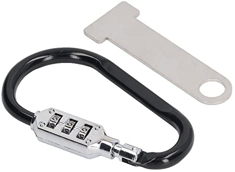 Aumotop Cerradura para Casco de Motocicleta Cerradura de Seguridad Antirrobo Duradera para Casco India, Seguridad Aleación Aluminio Motocicleta Universal, Fácil Instalar Protección del