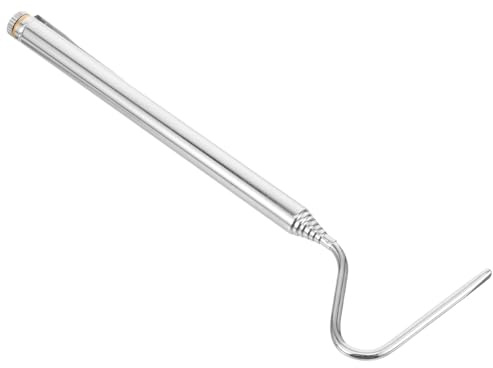 TOYANDONA Crochet à Serpent Télescopique en Acier Inoxydable Blanc, Outil Professionnel pour Attraper Serpents, Matériel Léger et Portable, pour Manipulation Sécurisée de Reptiles et