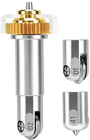 UCEC 3 Pcs Engraving & Scoring Set for Cricut Maker 4/3 – with Housing | 1 Engraving Tip + 1 Single & 1 Double Scoring Wheel with Drive Housing, for Glass, Acrylic, Metal, Tags, Gift Boxes, 3D Decor