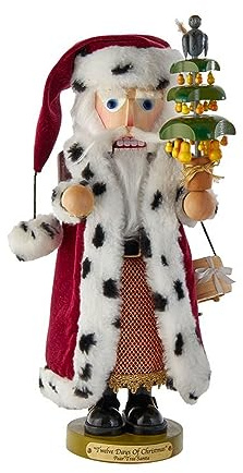 Steinbach Kurt Adler Limited Edition 12 Days of Christmas Musical Pear Tree Santa Nutcracker, 17.5