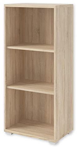 OFFICE LINE Aktenregal in Eiche Sonoma Optik - Halbhohes Standregal mit 3 offenen Fächern - Modernes Büromöbel Komplettset - 52 x 114 x 35 cm (B/H/T)