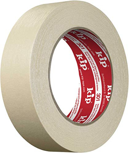 Kip Tape 301-30 Feinkrepp – Professionelles Malerkrepp – Imprägniertes Abdeckband zum Streichen & Lackieren – 30mm x 50m | Malerkrepp, Abklebeband, Streichen & Lackieren, scharfe Kanten, Kreppband
