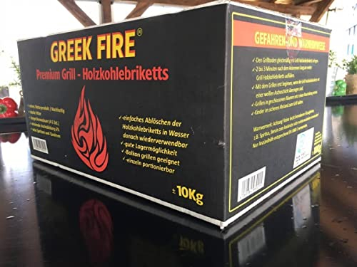 10 kg Greek Fire Profi-Holzkohlebriketts