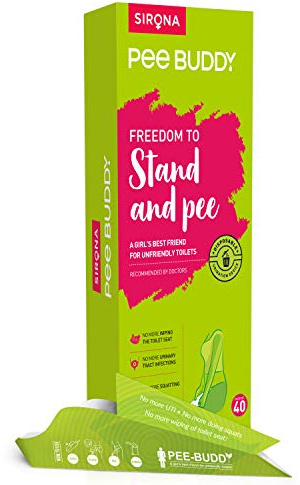 Peebuddy Einweg-Urinierhilfe für Frauen, tragbar, auslaufsicherer Ständer und Pinkeltrichter für Frauen, 40 Trichter