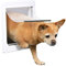 Chatière pour chiens, 2 positions, XS–S (XPetit - Petit), blanc,