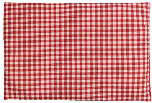 Saco térmico de semillas 30x20cm rojo y blanco | Almohada térmica | Cojín de calor y frio | Cojín con huesos de cerezas