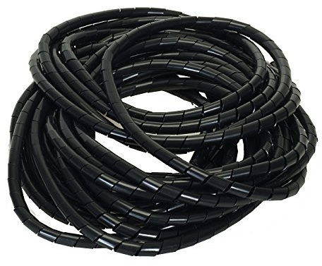 Flexible-Kabelspirale Spiralschlauch Kabelschlauch - Bündelbereich Ø 15-100 mm Länge 10 m SCHWARZ