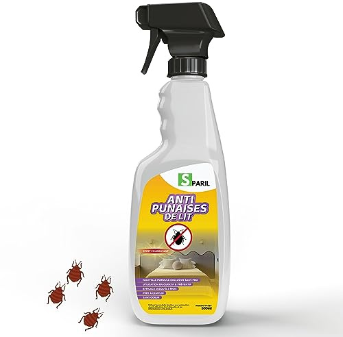 SPARIL Spray Anti Punaise de Lit Produit Insecticide Puissant 500ml