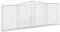 vidaXL Panier de Gabions Arqué Cage à Gabion Mur de Gabion Panier à Pierre Gabion pour Pierre Jardin Patio Extérieur 400x30x140/160 cm Fer Galvanisé