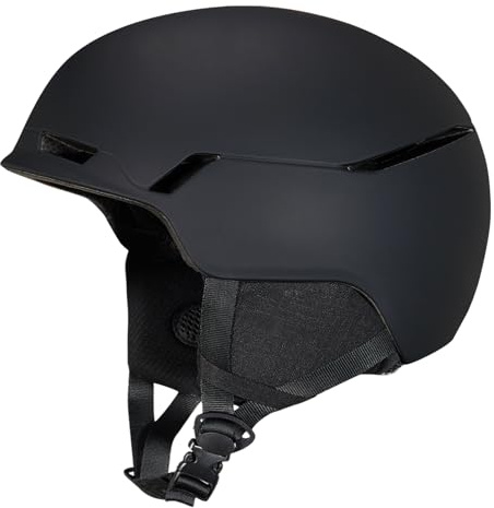 JQF Gear Ski Helmet Snowboard Helmet for Men Women Adults, PC Shell & EPS Foam, Adjustable Fit Snow Helmet for Snowboarding Skiing (Matte Black, Medium)