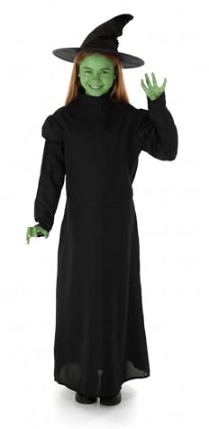 My Illusions Girls Classic Wicked Witch Halloween Movie Costume Scary Kids Book Day Character Child Outfit (XL 12-14 Years)