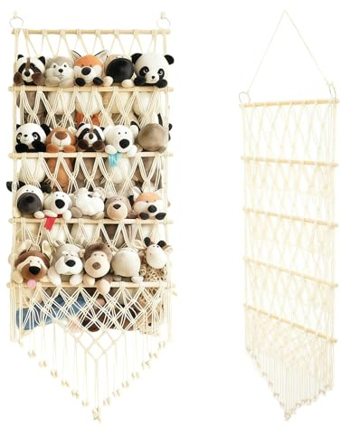 FSAIYIJ Plush Toy Storage 4-Layer Stuffed Animal Soft Toy Storage for Nursery, Bedroom