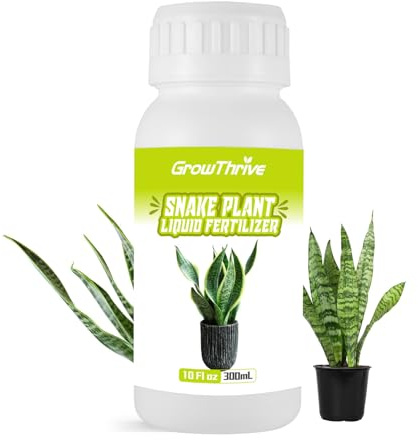 Growthrive Snake Plant Fertilizer, 300ml Organic Liquid Plant Food for Snake Plants, Natural Probiotic Formula with 200M Live Microbes/mL, Promotes Greener Leaves & Strong Roots, 1:400 Concentrate