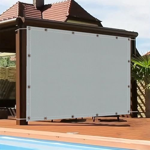 AJALGZ Ombreggiante a Vela Da Sole per Esterno 4x6m Impermeabile Protezione Raggi UV 95% Tenda Ombreggiante Esterno Adatta per Giardini, Piscine, Esterno, Terrazzo- Grigio chiaro