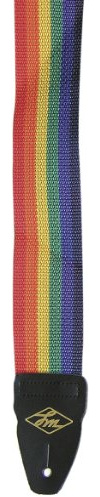 LM Products PS3RB Verstellbarer Gitarrengurt, 5 cm, Regenbogenfarben