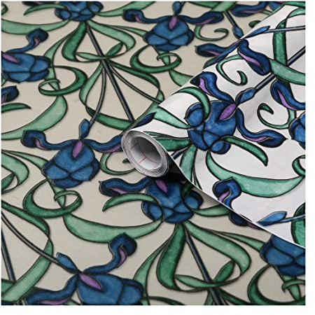 d-c-fix window film privacy Minster – 45cm x 2m – self adhesive vinyl films for glass windows with a modern flower pattern – opaque, frosted, decorative for bathroom, home & kitchen